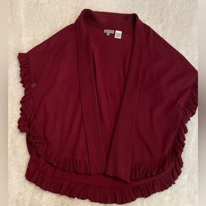 Burgundy short sleeved sweater